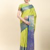 Pretty Green Color Soft Kanjivaram Pattu Self Jacquard Saree