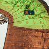 Superb Parrot Green Color Soft Silk Copper Zari Design Saree
