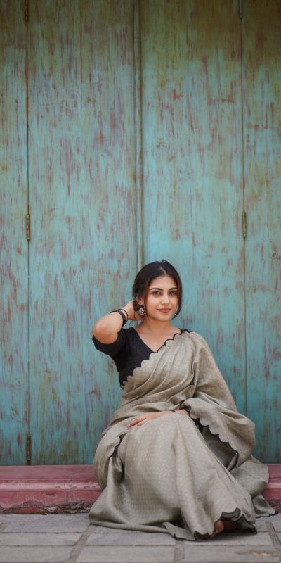 YNF 7105 Grey Color Cotton Lucknowi Work Saree Casual Party Wear, Wedding, Events Etc. Expected Delivery 4-6 Working Days @1749 | Designer Sarees, Embroidered Sarees, Sarees, Bollywood Sarees, Creative Sarees, Ethnic Saree, Modern Digital sarees, Party Wear Sarees