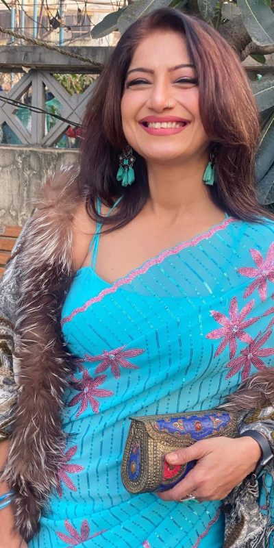 Attractive Grand Blue Color Georgette With Embroidery Work Saree