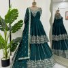 Peaceful Blue Color Georgette Thread With Sequence Lehenga Choli