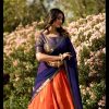 Orange Kanchipuram Zari Weaving Lehenga Choli