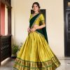 LNB 2050 Parrot Green Color Graceful Cotton Silk Weaving Paithani Concept Lehenga Choli Wedding, Festive, Events Expected Delivery 4-6 Working Days@2049/- | Lehenga, Bollywood Lehenga, Creative Lehenga, Designer Lehenga, Embroidered Lehenga, Party Wear Lehenga