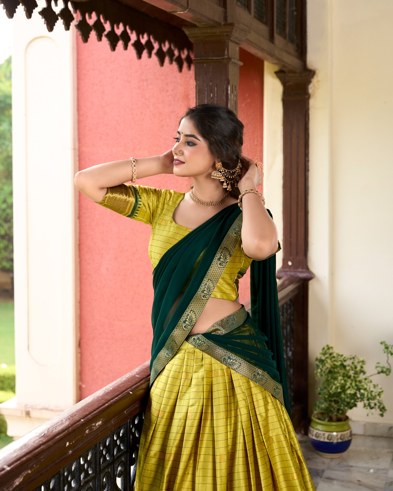 LNB 2050 Parrot Green Color Graceful Cotton Silk Weaving Paithani Concept Lehenga Choli Wedding, Festive, Events Expected Delivery 4-6 Working Days@2049/- | Lehenga, Bollywood Lehenga, Creative Lehenga, Designer Lehenga, Embroidered Lehenga, Party Wear Lehenga