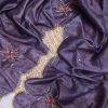 Amazing Purple Color fabric having handwork With Work Saree