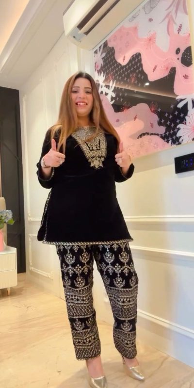 Majestic Black Color Georgette Embroidery Sequence Salwar Suit