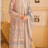 Amazing Light Grey Color Fox Georgette With Embroidery Sequence With Moti Salwar Suit