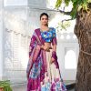 Amazing Violet Color Dola Silk Kalamkari Print Zari Border Lehenga Choli