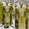 Bright Mahanadi Green Color Chinnon Silk With Embroidery Coding Dori-Sequence Work Salwar Suit