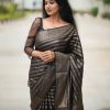 Fantastic Black Color Soft Lichi Silk Jacquard Work On All Over Saree