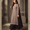 Pretty Brown Color Georgette With Embroidery work With Stone Salwar Suit