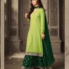 Pretty Light Green Color Georgette With Embroidery Work With Stone Salwar Suit