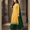 Pretty Yellow Color Georgette With Embroidery work With Stone Salwar Suit