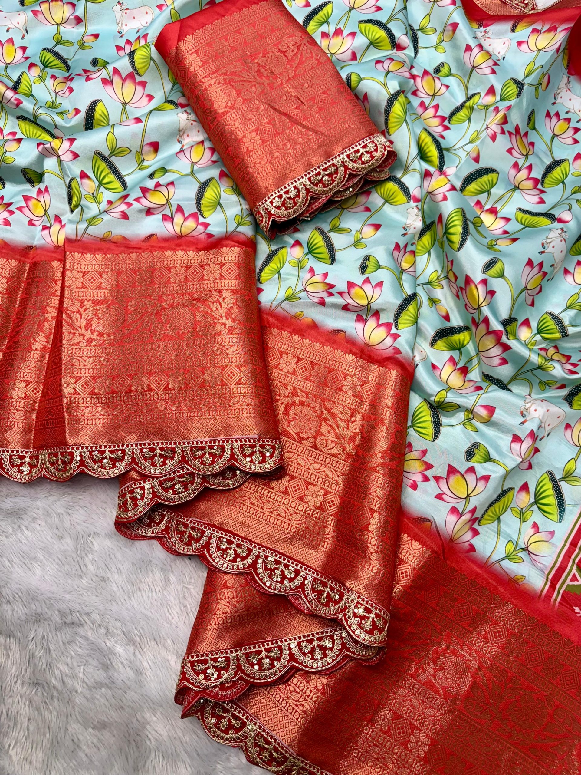 MS 466 Sky Blue Color Dola Silk Saree With Zari Weaving Border Saree Casual, Wedding, Festive, Events . Expected Delivery 4-6 Working Days @1649/- only | Designer Sarees, Embroidered Sarees, Sarees, Bollywood Sarees, Creative Sarees, Ethnic Saree, Modern Digital sarees, Party Wear Sarees