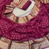 Amazing Maroon Color Viscose Georgette With Running Blouse Saree