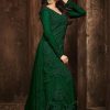 Awesome Green Color Football Net Embroidery Sequence Stone Coding Moti Work Salwar Suit