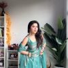 Shiny Sky Blue Color Fendi Silk Thread With Sequence Anarkali Gown