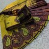 Wonderful Yellow Color Soft Litchi Silk Contrast Border Weaving Design Saree