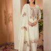 lovey Cream Color Fox georgette Embroidery Thread Sequence Salwar Suit
