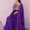 Ram 088 Purple Color chinon bandhrej Heavy 3mm Sequence Embroidery Work Anarkali Gown Wedding Party, Festive, Events Etc.4-6 Working Days@2049/- only | Gowns, Bollywood Gowns, Creative Gowns, Designer Gowns, Embroidered Gowns, Party Wear Gowns, Straight Suits