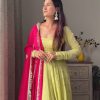 Cool Pista Color Foix Georgette Thread With Sequence Salwar Suit