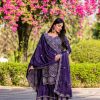 Cool Royal Purple Color Chinon Thread Sequence Work Salwar Suit