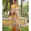 Fantastic Yellow Color Soft Lichi Silk Golden Jari Jacquard border Saree