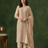 Glowing Cream Color Rangoli Coding Sequence Work Salwar Suit