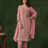 Glowing Peach Color Rangoli Coding Sequence Work Salwar Suit
