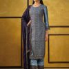 Glowing Sky Blue Color Rangoli Coding Sequence Work Salwar Suit