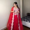 Gorgeous Red Color Georgette Sequence Diamond Work Dhoti Suit