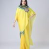 Stylist Yellow Color Japan Satin Digital Print Work Saree