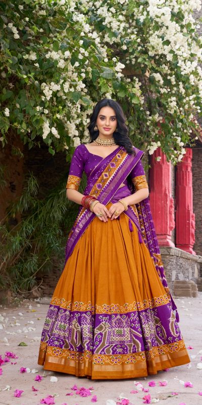 Superb Mustad Color Tushar Silk Patola Printed  Lehenga Choli