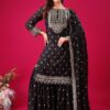 ZF 5006 Black Color Chinon Silk Sequence Work Salwar Suit Casual, Wedding, Festive, Events . Expected Delivery  4-6 Working Days @2149/- only      | Casual Suits, Jump Suits, Salwar suit, Creative suits, Designer Suits, Palazzo Suits, Party Wear Suits, Patiala Suits, Straight Suits