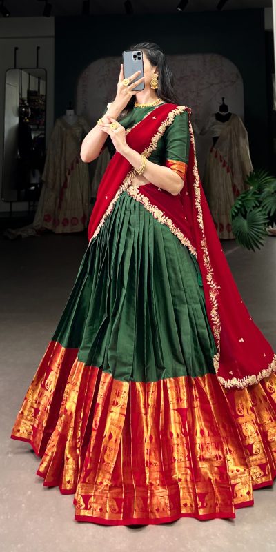LNB 2032 Green Color Narayan Pattu Zari Weaving Work Lehenga Choli Casual, Wedding, Party, Festive, Events Etc.4-6 Working Days@ 1999/-only | Lehenga, Bollywood Lehenga, Creative Lehenga, Designer Lehenga, Embroidered Lehenga, Party Wear Lehenga