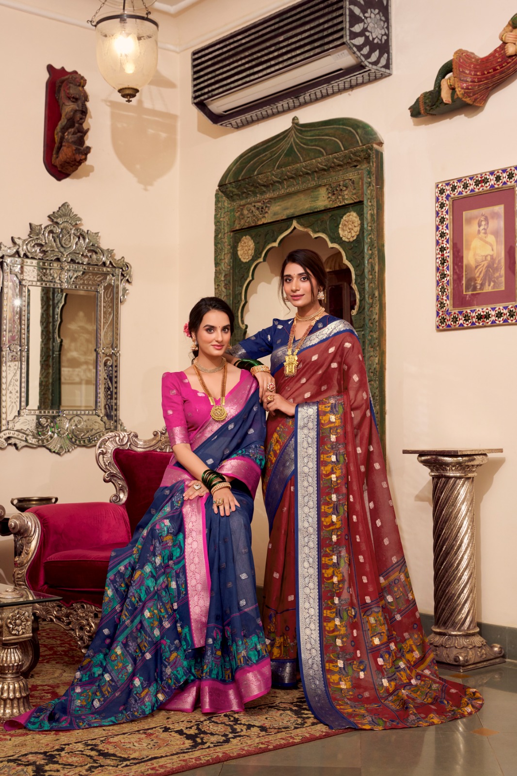 YNF 7031 Maroon Color Poly Cotton Kalamkari Print Saree Casual, Wedding, Festive, Events . Expected Delivery 4-6 Working Days @1699/- only | Designer Sarees, Embroidered Sarees, Sarees, Bollywood Sarees, Creative Sarees, Ethnic Saree, Modern Digital sarees, Party Wear Sarees