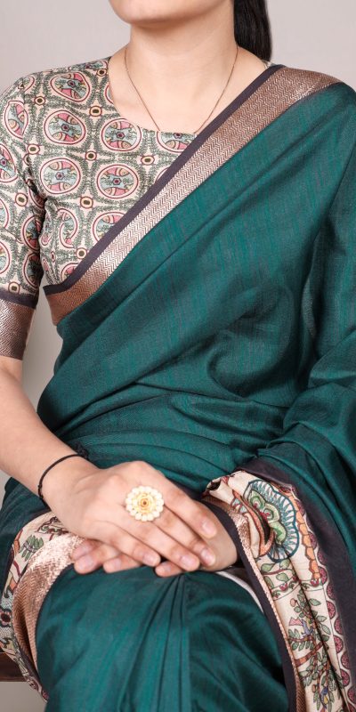 YNF 7022 Peacock Blue Color Tussar Silk With Viscose Border Printed Saree Saree , Wedding, Festive, Events . Expected Delivery 4-6 Working Days @1699/- | Designer Sarees, Embroidered Sarees, Sarees, Bollywood Sarees, Creative Sarees, Ethnic Saree, Modern Digital sarees, Party Wear Sarees