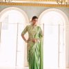 Fantastic Pista Color Chinon Embroidery Work Lace Border Saree