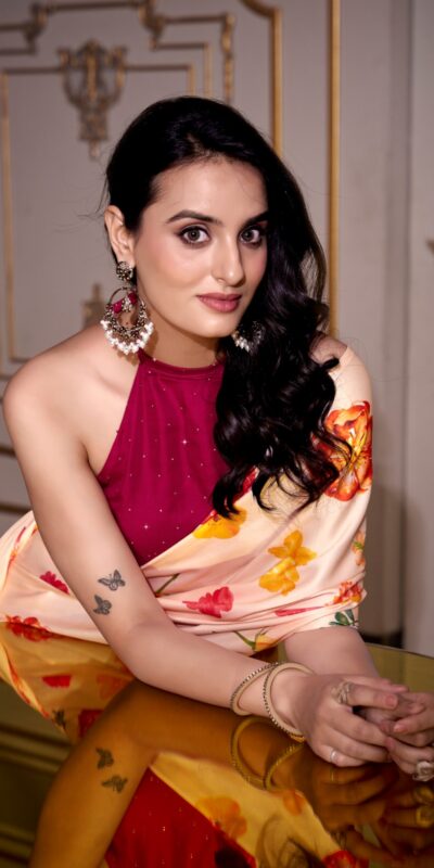 YNF 7026 Cream Color Satin Silk Printed Saree Casual, Wedding, Festive, Events . Expected Delivery 4-6 Working Days @1599/- only | Designer Sarees, Embroidered Sarees, Sarees, Bollywood Sarees, Creative Sarees, Ethnic Saree, Modern Digital sarees, Party Wear Sarees