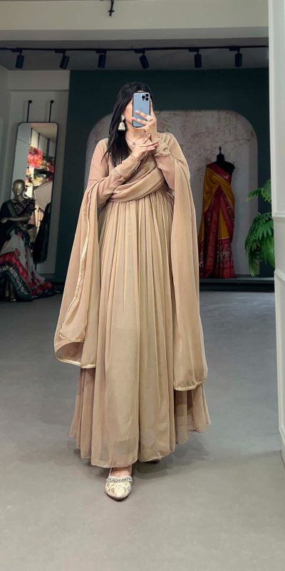 Chiku Georgette Embroidery Gown