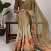 Mahendi Georgette Floral Saree