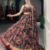 Black Chiffon Embossed Lehenga Choli