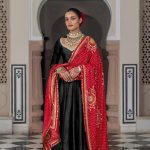 Black Chinon Border Lace Salwar Suit