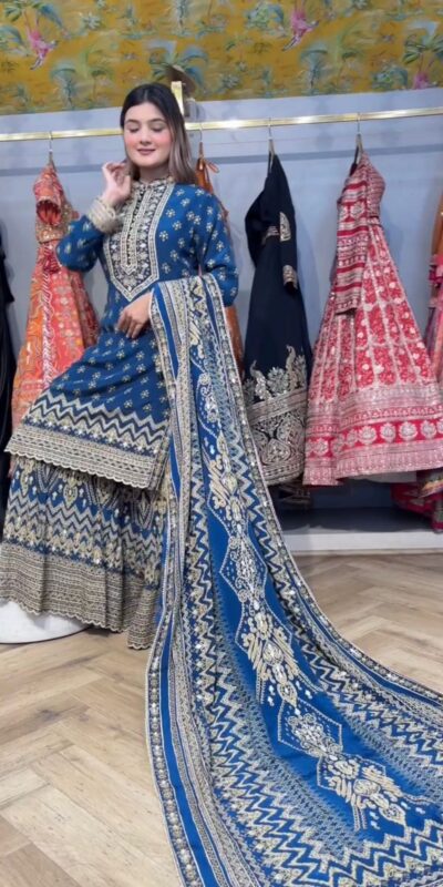 LG 1995 Blue Color Chinon Digital Print diamond Mirror WorkSalwar Suit Casual, Wedding, Festive, Events . Expected Delivery  4-6 Working Days @1999/- only      | Casual Suits, Jump Suits, Salwar suit, Creative suits, Designer Suits, Palazzo Suits, Party Wear Suits, Patiala Suits, Straight Suits