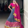 LNB 1742 Blue Color Tasar Silk Foil Print Original Mirror Gamthi  Work Lehenga Choli Wedding, Party, Festive, Events Etc. Delivery 4-6 Working Days Rs 3049 | Lehenga, Bollywood Lehenga, Creative Lehenga, Designer Lehenga, Embroidered Lehenga, Party Wear Lehenga
