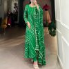 Green Georgette Leheriya Gown