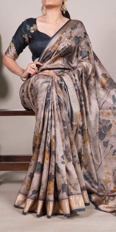 YNF 7015 Green Color Tussar Silk With Viscose Border Printed Saree Casual, Wedding, Festive, Events . Expected Delivery  4-6 Working Days @1699/- only                                                                                | Designer Sarees, Embroidered Sarees, Sarees, Bollywood Sarees, Creative Sarees, Ethnic Saree, Modern Digital sarees, Party Wear Sarees