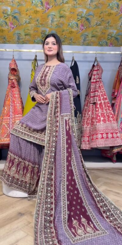 LG 1995 Lavender Color Chinon Digital Print Mirror Work Salwar Suit Casual, Wedding, Festive, Events . Expected Delivery  4-6 Working Days @1999/- only      | Casual Suits, Jump Suits, Salwar suit, Creative suits, Designer Suits, Palazzo Suits, Party Wear Suits, Patiala Suits, Straight Suits