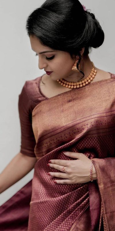 KP 3075 Maroon Soft Lichi Silk Whit Designer Jacquard Work in Saree it Grab for ₹1399. Delivery 4-6 Working Days. Shop now. | Designer Sarees, Embroidered Sarees, Sarees, Bollywood Sarees, Creative Sarees, Ethnic Saree, Modern Digital sarees, Party Wear Sarees