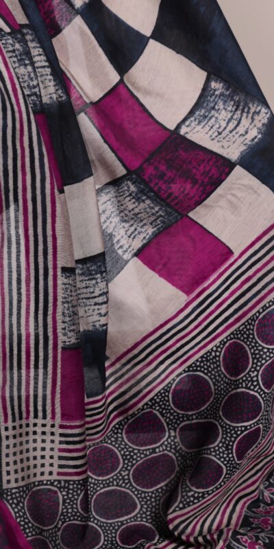 YNF 7045 Navy Blue Color Polyester Viscose Chanderi Printed Border Saree Casual, Wedding, Festive, Events . Expected Delivery  4-6 Working Days @1499/- only                                | Designer Sarees, Embroidered Sarees, Sarees, Bollywood Sarees, Creative Sarees, Ethnic Saree, Modern Digital sarees, Party Wear Sarees